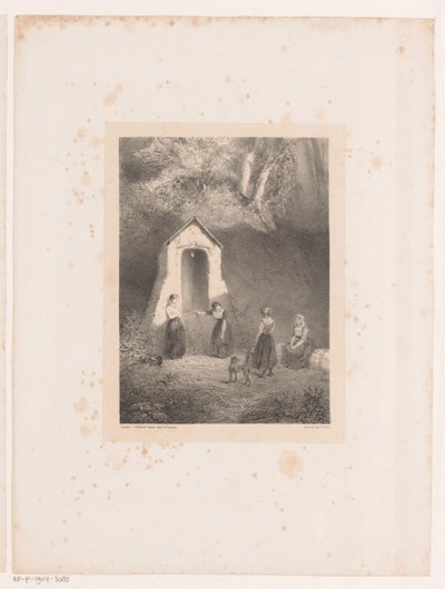 Cuatro chicas en un pozo de Johannes Christiaan d