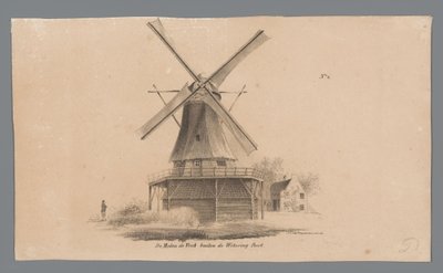 Vista del molino de Vink fuera del Weteringpoort
Mill de Vink fuera de Wetering Poort (título en el objeto) de Johannes Cornelis van Pappelendam