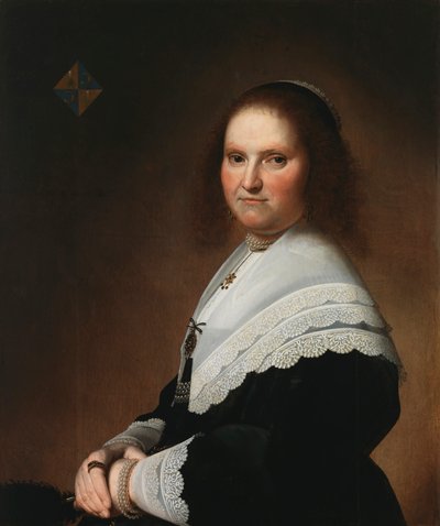 Retrato de Anna van Schoonhoven, 1645 de Johannes Cornelisz. Verspronck