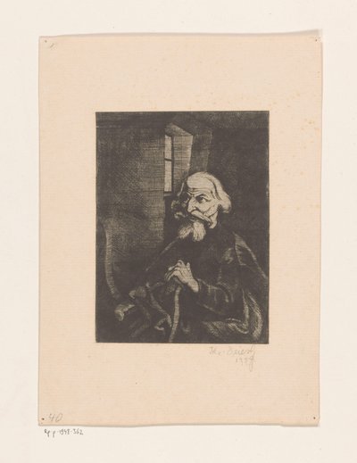 Anciano sentado de Johannes Driesch (signed by artist)