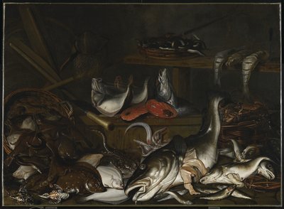 Naturaleza muerta: Pescado de Johannes Fabritius