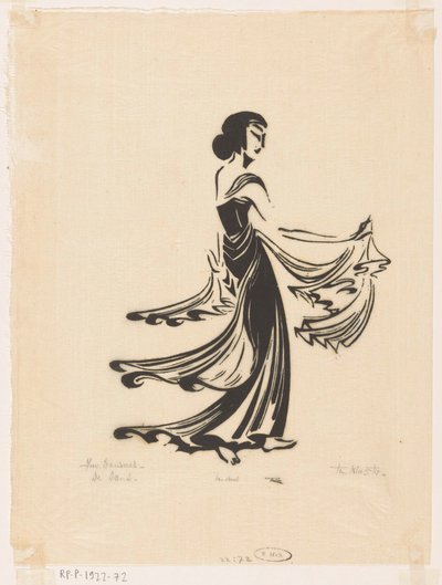 De dans (título original del objeto)
Javaansche danseres (título original de la serie en el objeto) de Johannes Frederik Engelbert ten Klooster (signed by artist)