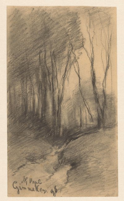 Paisaje forestal cerca de Ginneken de Johannes Gijsbert Vogel