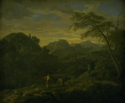Paisaje montañoso del sur de Johannes Glauber