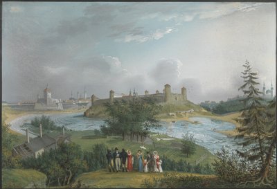 Vista de la Fortaleza de Ivangorod de Johannes Hau
