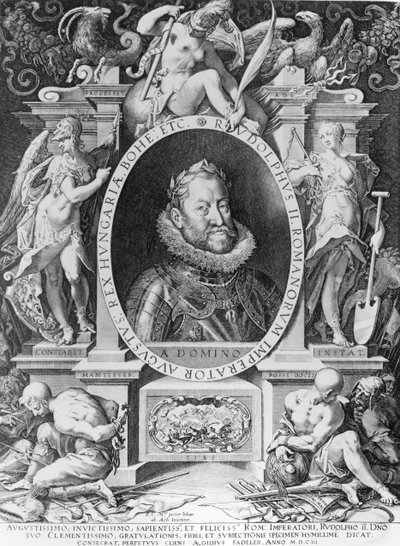 Retrato de Rodolfo II (1576-1612) de Johannes Hausser von Ach