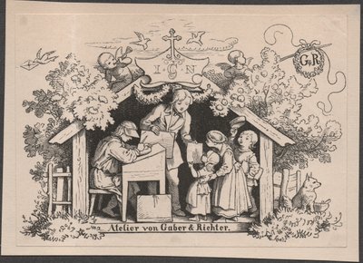 Estudio de Gaber  Richter de Johannes Heinrich & Gaber August (1823 1894) Richter