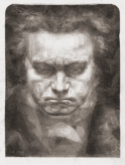 Ludwig van Beethoven, retrato de Johannes Hendricus Fekkes