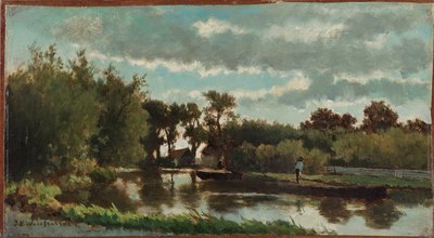 Cerca de Noorden, siglo XIX (óleo sobre lienzo) de Johannes Hendrik Weissenbruch