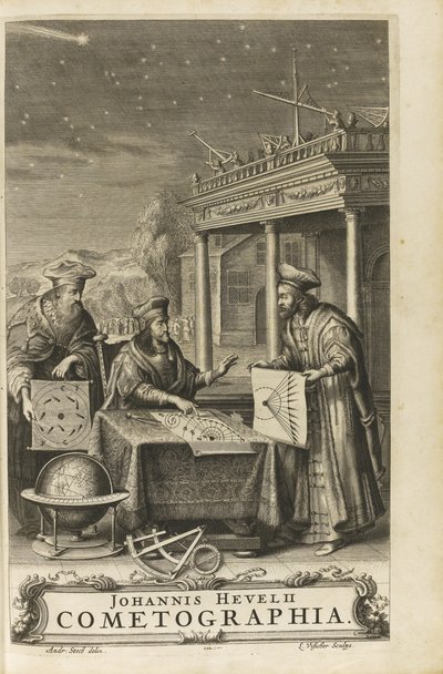 Cometographia. Frontispicio, 1668 de Johannes Hevelius