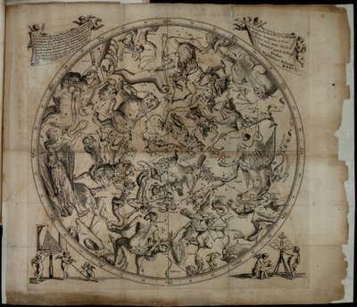 Tabla de la constelación del hemisferio norte Firmamentum Sobiescianumsive Uranographia de Johannes Hevelius