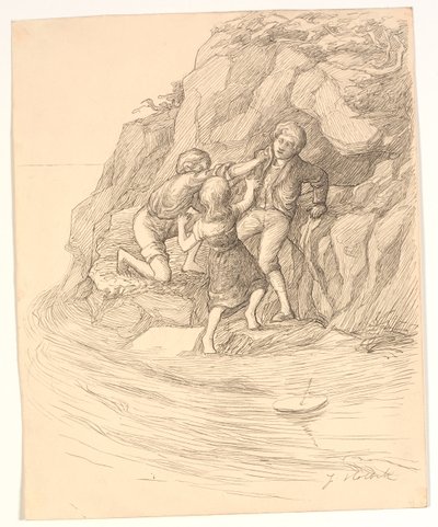 Ilustración para "Enoch Arden" de Alfred Tennyson de Johannes Holbek