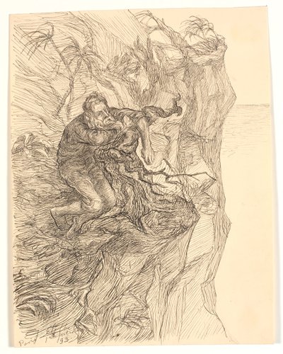 Ilustración para Alfred Tennyson "Enoch Arden" de Johannes Holbek