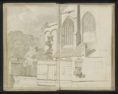 Detrás de la Nieuwe Kerk en Delft de Johannes Huibert Prins