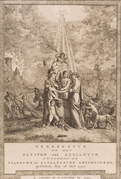 Obra conmemorativa de la conclusión de la alianza entre las Repúblicas Francesa y Bátava (16 de mayo de 1795) de Johannes Huibert Prins