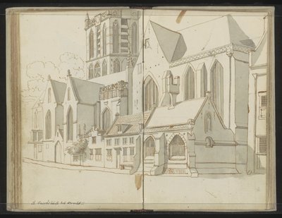 Fachada derecha del Jacobikerk en Utrecht de Johannes Huibert Prins