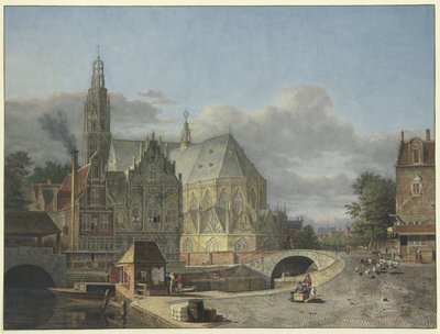 Vista de una ciudad neerlandesa de Johannes Huibert Prins