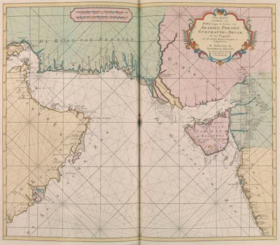 Mapa de Arabia, Persia, Gijarat y Decca de Johannes II Van Keulen