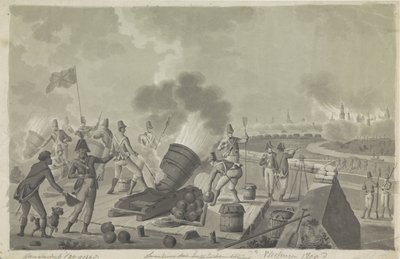 Bombardeo de Flushing por los británicos, 1809 de Johannes Jelgerhuis (possibly)