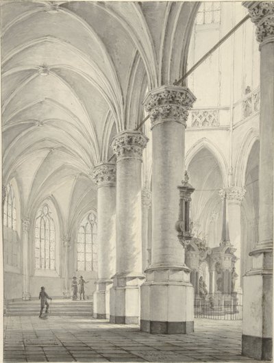 Interior de la Nieuwe Kerk de Delft de Johannes Jelgerhuis