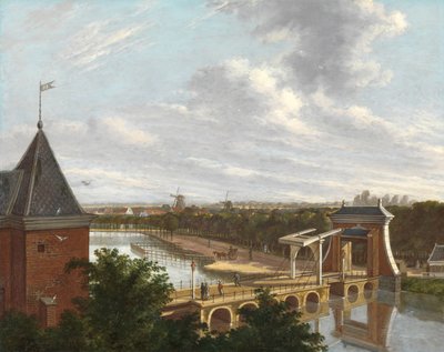 El Foso Exterior de Ámsterdam junto al Leidsepoort visto desde el Teatro
El Foso Exterior de Ámsterdam, con el Leidse Poort, visto desde el Teatro Municipal de Johannes Jelgerhuis