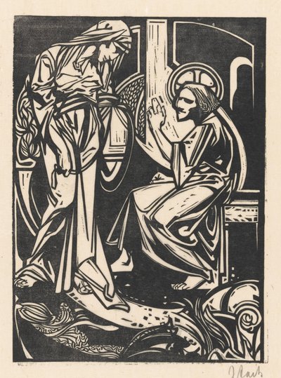 Cristo y la mujer samaritana de Johannes Josephus Aarts (signed by artist)