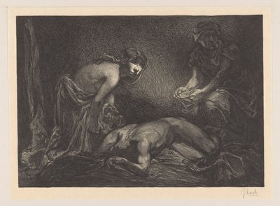 Judith y la criada con la cabeza y el cuerpo de Holofernes de Johannes Josephus Aarts (signed by artist)