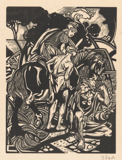 Jinete romano a caballo de Johannes Josephus Aarts (signed by artist)