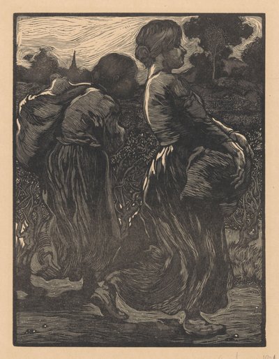 Dos trabajadores agrícolas de Johannes Josephus Aarts (signed by artist)