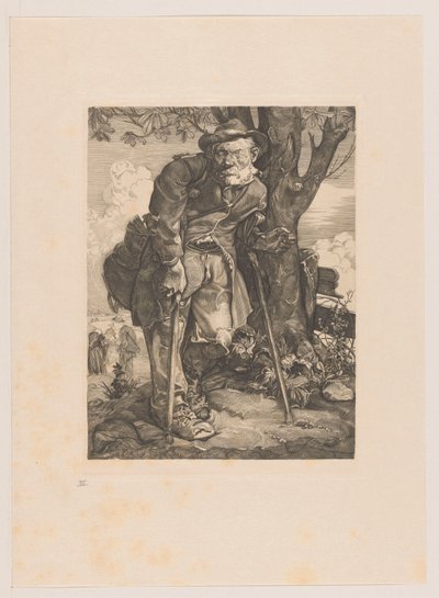 Mendigo con muletas de Johannes Josephus Aarts