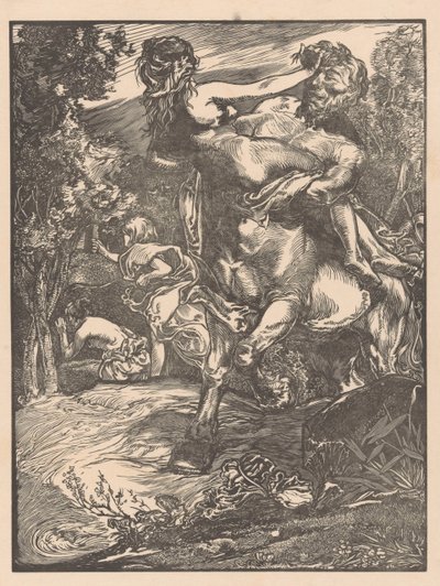 Centauro secuestrando a una mujer de Johannes Josephus Aarts