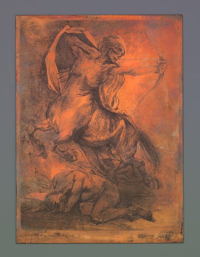 La muerte como centauro con arco y flecha de Johannes Josephus Aarts