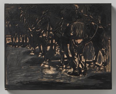 un hombre con caballos de Johannes Josephus Aarts