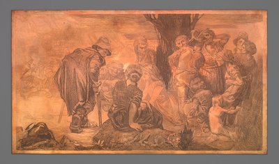 Grupo de hombres y mujeres en el árbol. de Johannes Josephus Aarts