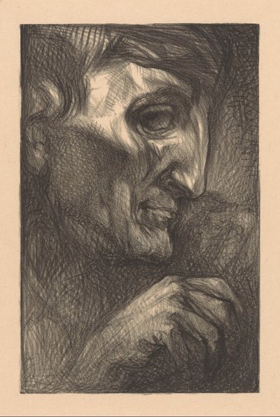 Cabeza y mano de un hombre de Johannes Josephus Aarts