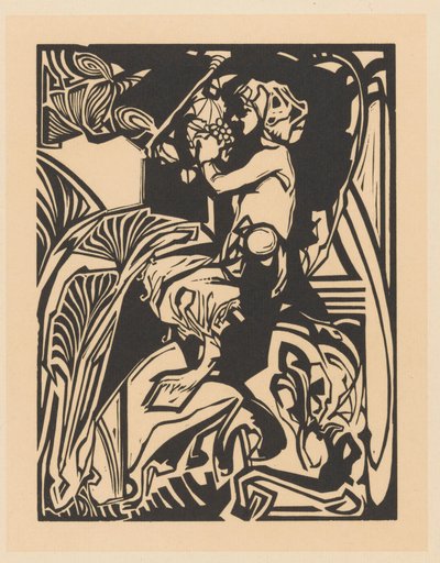 Sátiro con racimo de uvas de Johannes Josephus Aarts