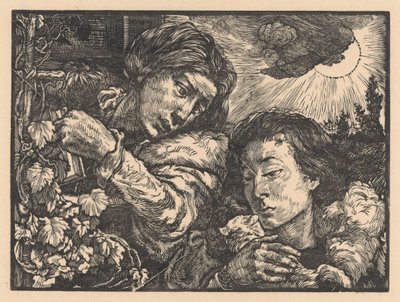 Dos mujeres junto a una parra de Johannes Josephus Aarts