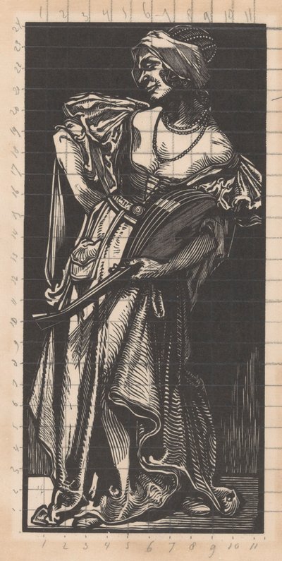 Mujer con laúd de Johannes Josephus Aarts