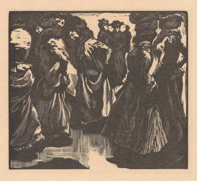 Mujeres bajo la lluvia de Johannes Josephus Aarts