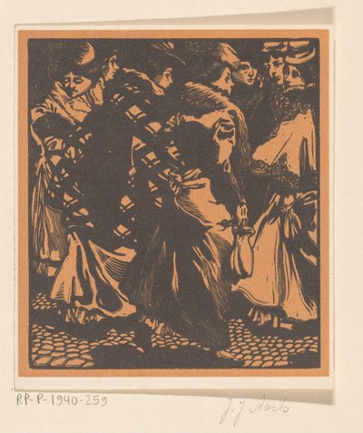 Siete mujeres en la calle de Johannes Josephus Aarts