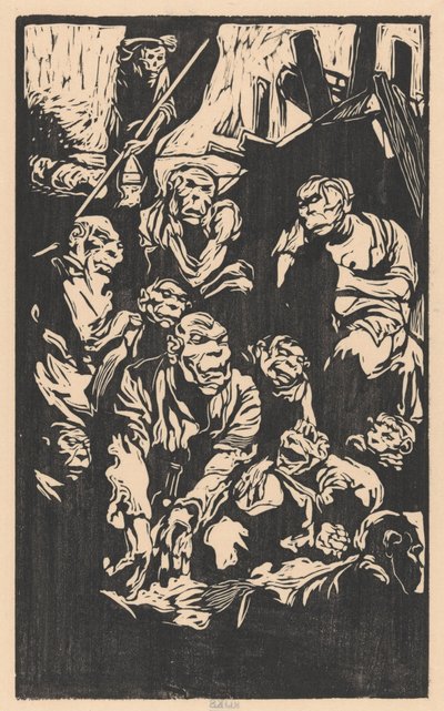 Criaturas fantásticas sentadas de Johannes Josephus Aarts