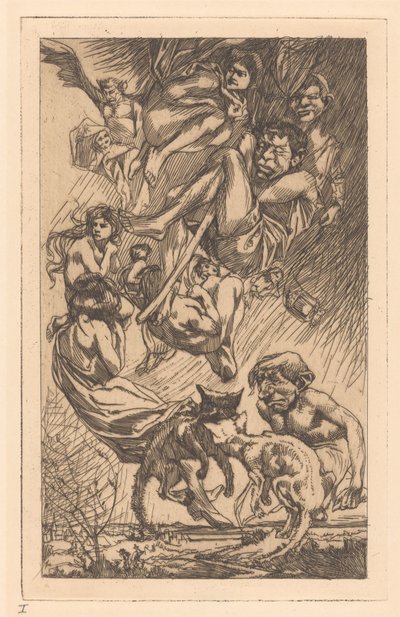 Personas flotantes, criaturas fantásticas y gatos de Johannes Josephus Aarts