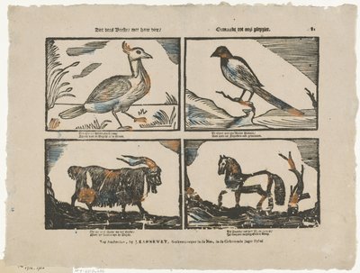 Ziet dees beesten mee haar vier / Hecho a nuestra pleyzier (título en el objeto) de Johannes Kannewet (II)