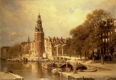 Vista del Mercado Kalk, Ámsterdam de Johannes Karel Christian Klinkenberg