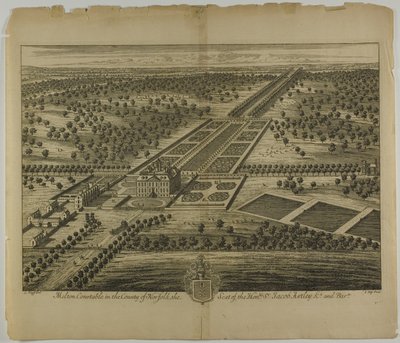 Melton Constable en el condado de Norfolk, lámina 51 de Britannia Illustrata de Johannes Kip
