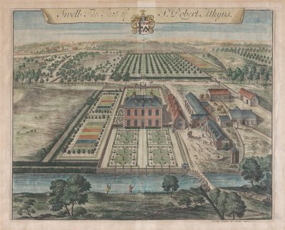 Swell, la sede de Sir Robert Atkyns, [1712] reeditado 1768 de Johannes Kip