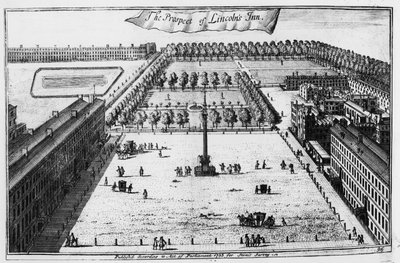 La Perspectiva de Lincolns Inn, 1720 de Johannes Kip