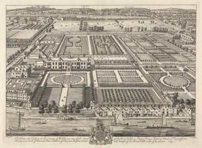 Vista de Beaufort House y Chelsea 1699 de Johannes Kip