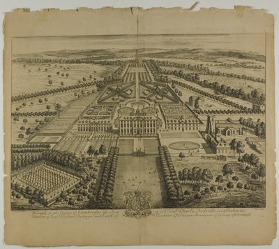 Wimple en el condado de Cambridge, lámina 32 de Britannia Illustrata de Johannes Kip