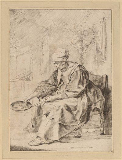 Mujer de los panqueques, 1768 de Johannes Kornlein